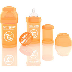 Twistshake Антиколиковая бутылочка для кормления 180 мл. Оранжевая (780003)