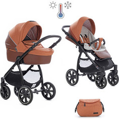 Коляска 2 в 1 Noordi Fjordi Sport Melange Leather Tawny 848 термолюлька с багажной сумкой
