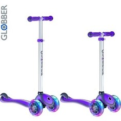 Самокат 3-х колесный Globber 442-103 Primo Plus с 3 светящимися колесами Purple