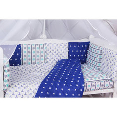 Комплект в кроватку AmaroBaby 15 предметов (3+12 подушек-бортиков) БРИЗ (бязь)