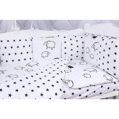 Комплект в кроватку AmaroBaby 15 предметов (3+12 подушек-бортиков) HOME ELITE (поплин/бязь)