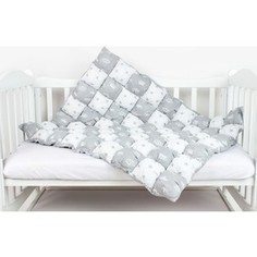 Одеяло AmaroBaby Бонбон Royal Care СЕРЫЙ (100% хлопок, наполнитель файбер 100% пэ и синтепон 100% пэ, размер 90-120)
