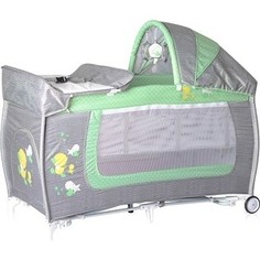 Манеж Lorelli Danny 2 Rocker Серо-зеленый/ Grey&Green Ducks 1818