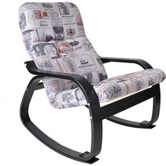 Кресло-качалка Мебелик Сайма ткань винум 03, каркас венге