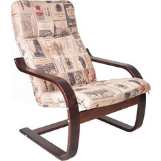 Кресло Мебелик Сайма ткань винум 02, каркас вишня