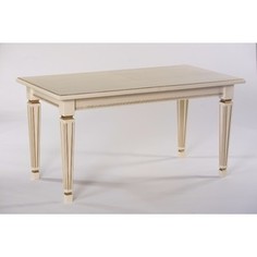 Стол обеденный Мебелик Васко слоновая кость/патина 120x80