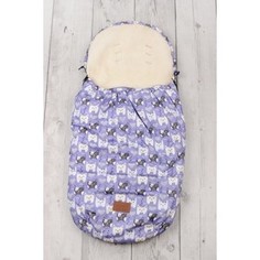 Конверт меховой AmaroBaby little traveler 105х45 собачки (сирень) (amaro-60lt-ss)