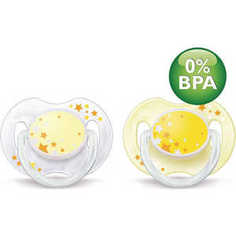 Соска-пустышка Philips Avent ночная силиконовая 0-6мес 2шт 86457