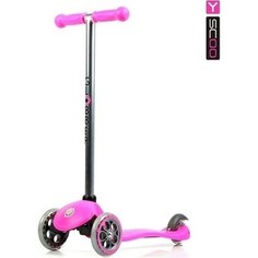 Самокат 3-х колесный Y-Scoo GLOBBER My free FIXED pink с блокировкой колес (5231)
