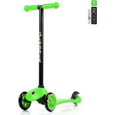 Самокат 3-х колесный Y-Scoo GLOBBER My free FIXED green с блокировкой колес (5229)