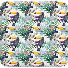 Пеленальный матрас Ceba Baby 70x75 см Flora Fauna мягкий на комод W-144(Tucan W-144-099-544) (123776)