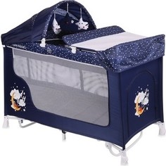 Манеж Lorelli San Remo 2 Rocker / Синий / Blue Good Night Bear 1804