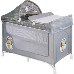 Манеж Lorelli San Remo 2 Rocker / Серый / Grey Cute Kitten 1805