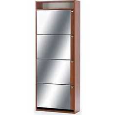 Обувница Вентал Арт К-4 З (зеркальная) темный орех