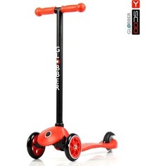 Самокат 3-х колесный Y-Scoo RT GLOBBER My free FIXED red с блокировкой колес