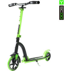 Самокат 2-х колесный Y-Scoo RT 180 SLICKER с амортизатором Deluxe green