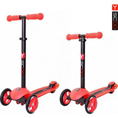 Самокат 3-х колесный Y-Scoo RT TRIO DIAMOND 120 red
