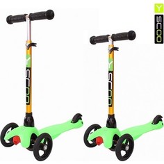 Самокат 3-х колесный Y-Scoo MINI GLAM METALLIC RT lime