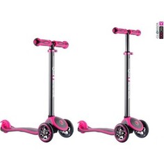 Самокат 3-х колесный Y-Scoo RT GLOBBER My free TITANIUM neon pink с блокировкой колес