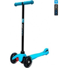 Самокат 3-х колесный Y-Scoo mini A-5 Shine цв. blue со светящими колесами