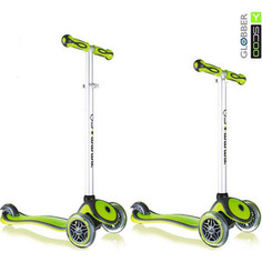 Самокат 3-х колесный Y-Scoo RT GLOBBER My Free NEW Technology green с блокировкой колес