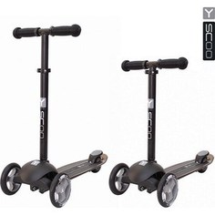 Самокат 3-х колесный Y-Scoo RT TRIO DIAMOND 120 black