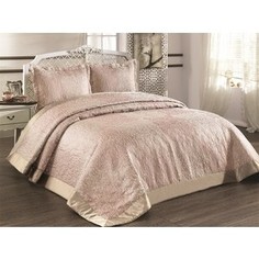 Покрывало Karna жаккард стеганое Lara 260x260 +2 наволочки 50x70+5 (2977)