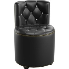 Пуф со спинкой АртМебель Саваж эко-кожа черный
