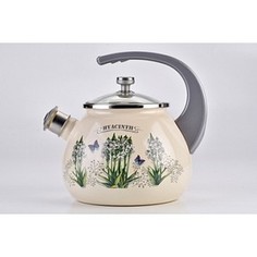Чайник эмалированный со свистком 2.5 л Laurel Hyacinth (L92711)