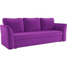 Диван прямой АртМебель Гесен микровельвет фиолетовый