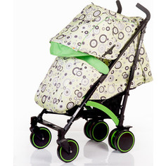 Коляска трость BabyHit Rainbow зеленая с кругами