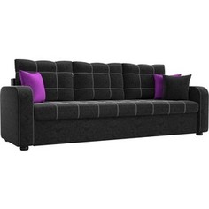 Диван прямой АртМебель Ливерпуль микровельвет черный