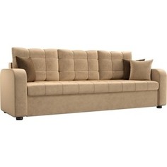 Диван прямой АртМебель Ливерпуль микровельвет бежевый