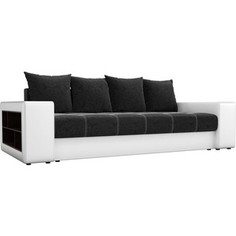 Диван прямой АртМебель Дубай микровельвет черный