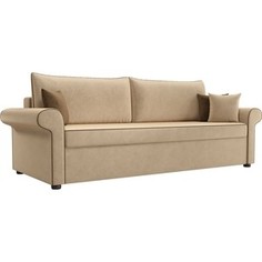 Диван прямой АртМебель Милфорд микровельвет бежевый