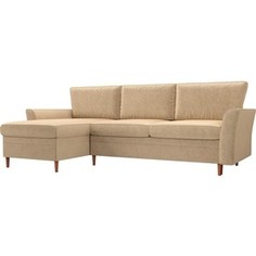 Диван угловой АртМебель София вельвет бежевый левый угол