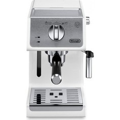 Кофеварка DeLonghi ECP 33.21 W белый/ серебристый