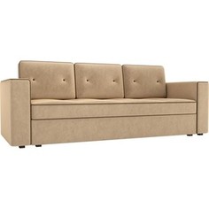 Диван прямой АртМебель Принстон микровельвет бежевый