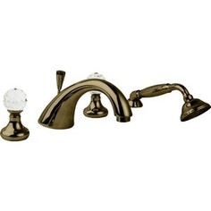 Смеситель Cezares Atlantis на борт ванны, с ручным душем, Бронза (ATLANTIS-BVD-02-Sw)
