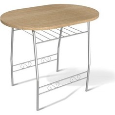 Стол Sheffilton SHT-T10 дуб беленый/серебро