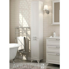 Шкаф-пенал Акватон Леон Н дуб белый (1A187903LBPS0)