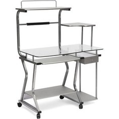 Стол TetChair ST-S-240 со стеклом Серебряный F21