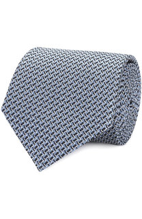 Шелковый галстук с узором Ermenegildo Zegna