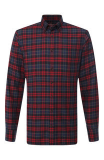 Хлопковая рубашка с воротником button down Van Laack