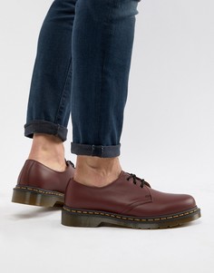 Красные туфли с 3 парами люверсов Dr.Martens original 11838600 - Красный