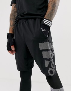 Черные шорты с логотипом Adidas Training - Черный