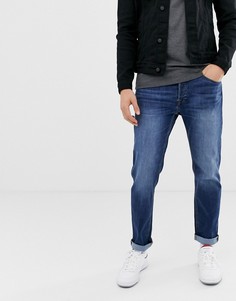 Синие выбеленные прямые джинсы Jack & Jones - Синий
