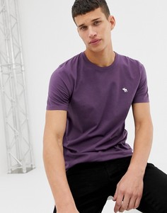 Фиолетовая футболка с логотипом Abercrombie & Fitch - Фиолетовый