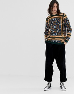 Вязаный джемпер с дизайном в стиле барокко ASOS DESIGN - Мульти