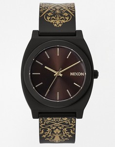 Часы с силиконовым ремешком с принтом Nixon Time Teller A119 1881 - Черный